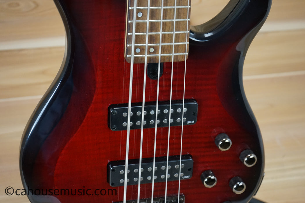 Yamaha TRBX605FM 5-String Bass Guitar Dark Red Burst B-Stock