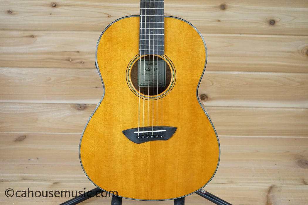 Yamaha CSF-TA TransAcoustic Parlor Acoustic-Electric Guitar Vintage Natural B-Stock