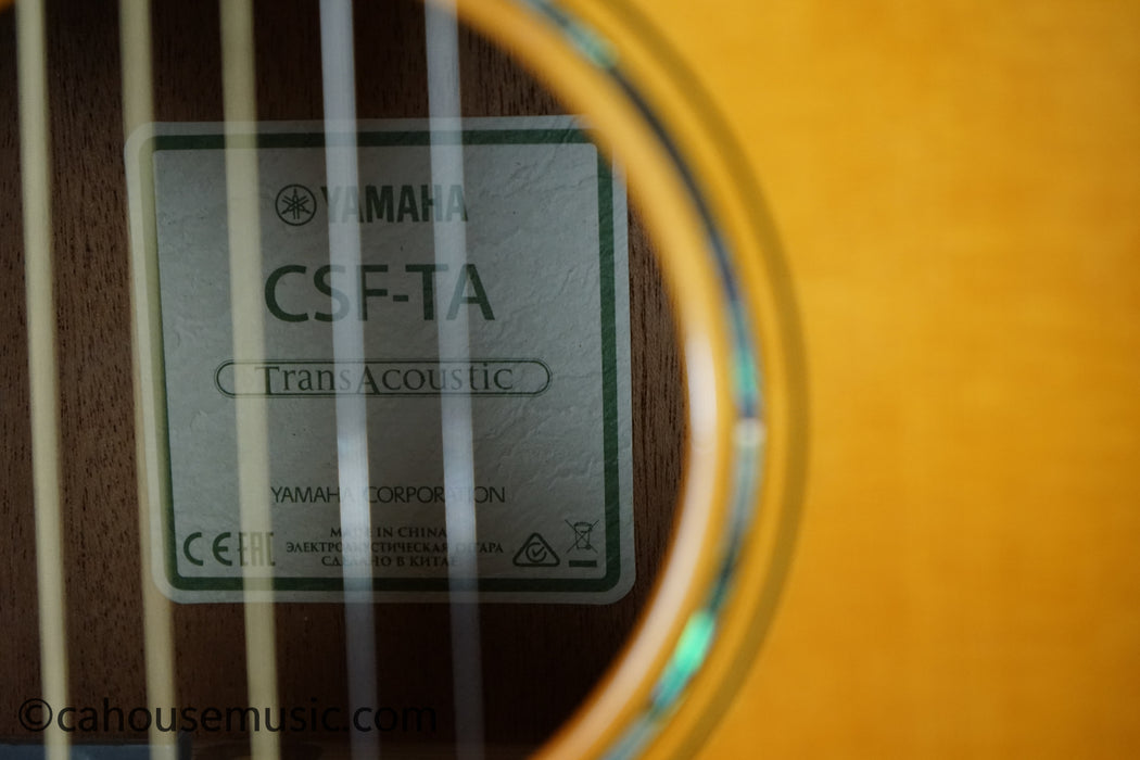 Yamaha CSF-TA TransAcoustic Parlor Acoustic-Electric Guitar Vintage Natural B-Stock