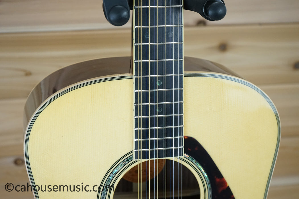 Yamaha LL16-12HB ARE L Series 12-String Jumbo Acoustic-Electric Guitar Natural B-Stock