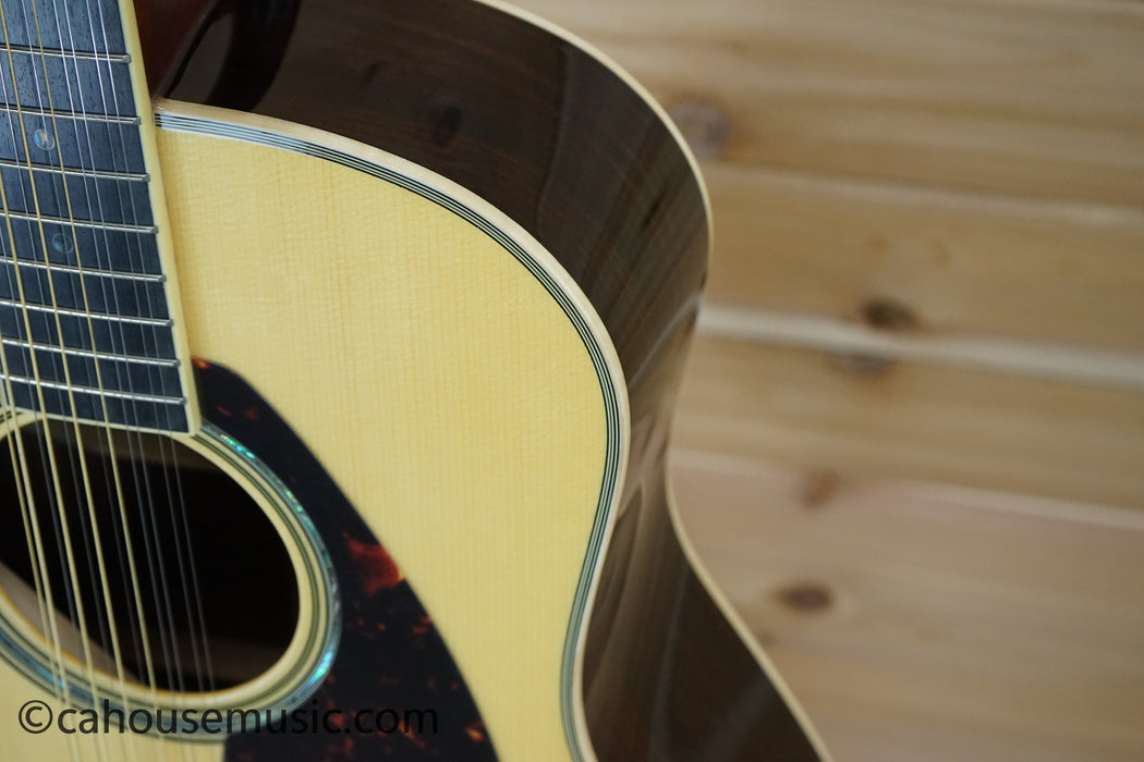 Yamaha LL16-12HB ARE L Series 12-String Jumbo Acoustic-Electric Guitar Natural B-Stock