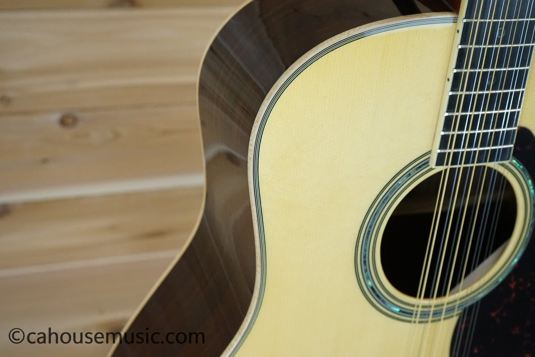 Yamaha LL16-12HB ARE L Series 12-String Jumbo Acoustic-Electric Guitar Natural B-Stock