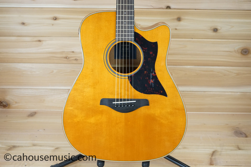 Yamaha A1M Vintage Natural Dreadnought Acoustic-Electric Guitar B-Stock