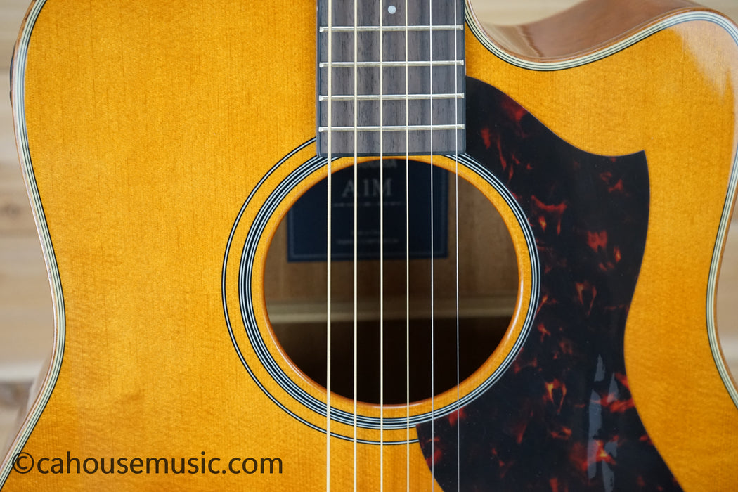 Yamaha A1M Vintage Natural Dreadnought Acoustic-Electric Guitar B-Stock