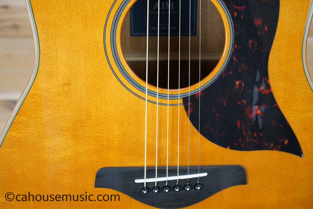 Yamaha A1M Vintage Natural Dreadnought Acoustic-Electric Guitar B-Stock