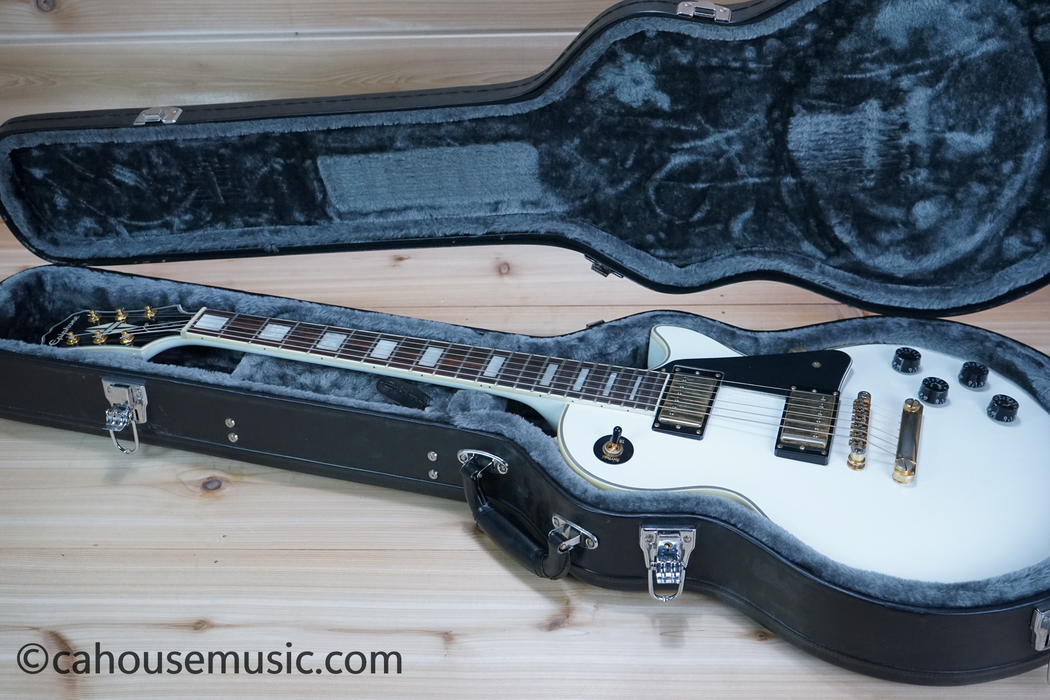 Epiphone Les Paul Custom Pro Alpine White Electric Guitar Used