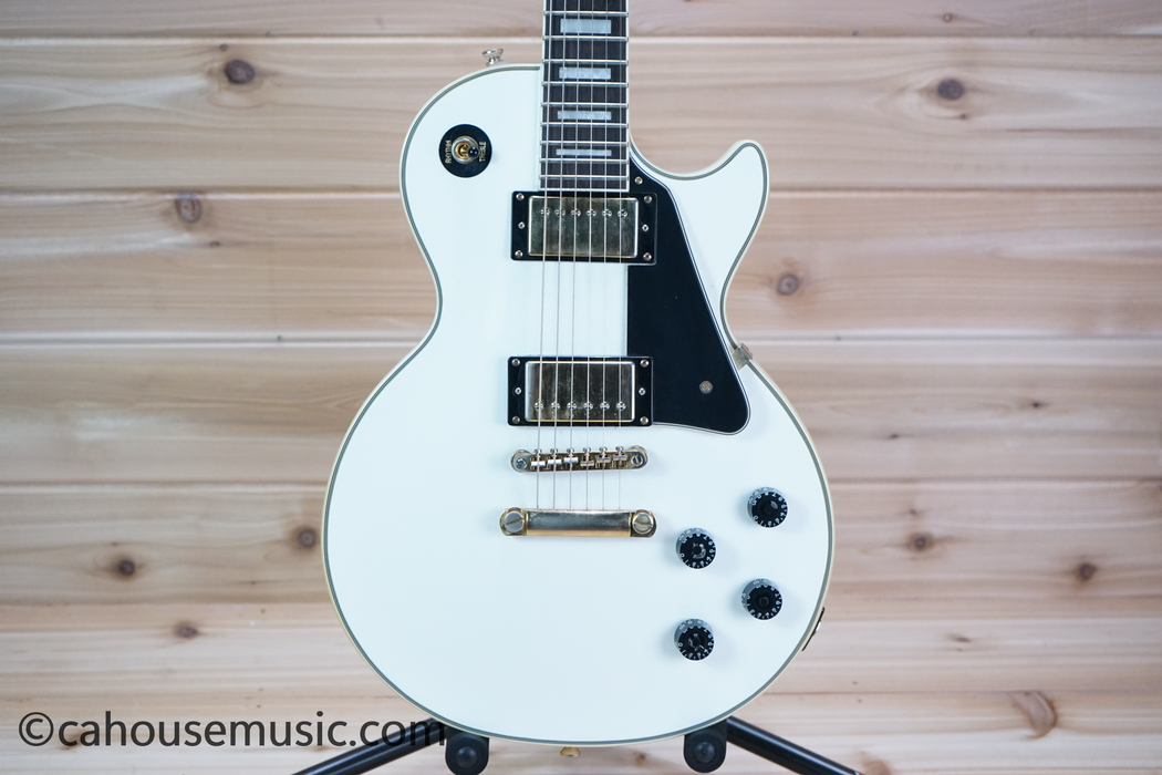 Epiphone Les Paul Custom Pro Alpine White Electric Guitar Used