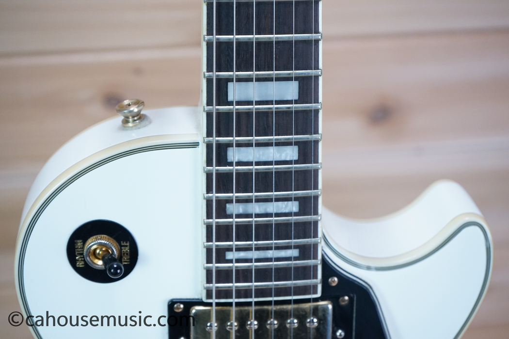 Epiphone Les Paul Custom Pro Alpine White Electric Guitar Used