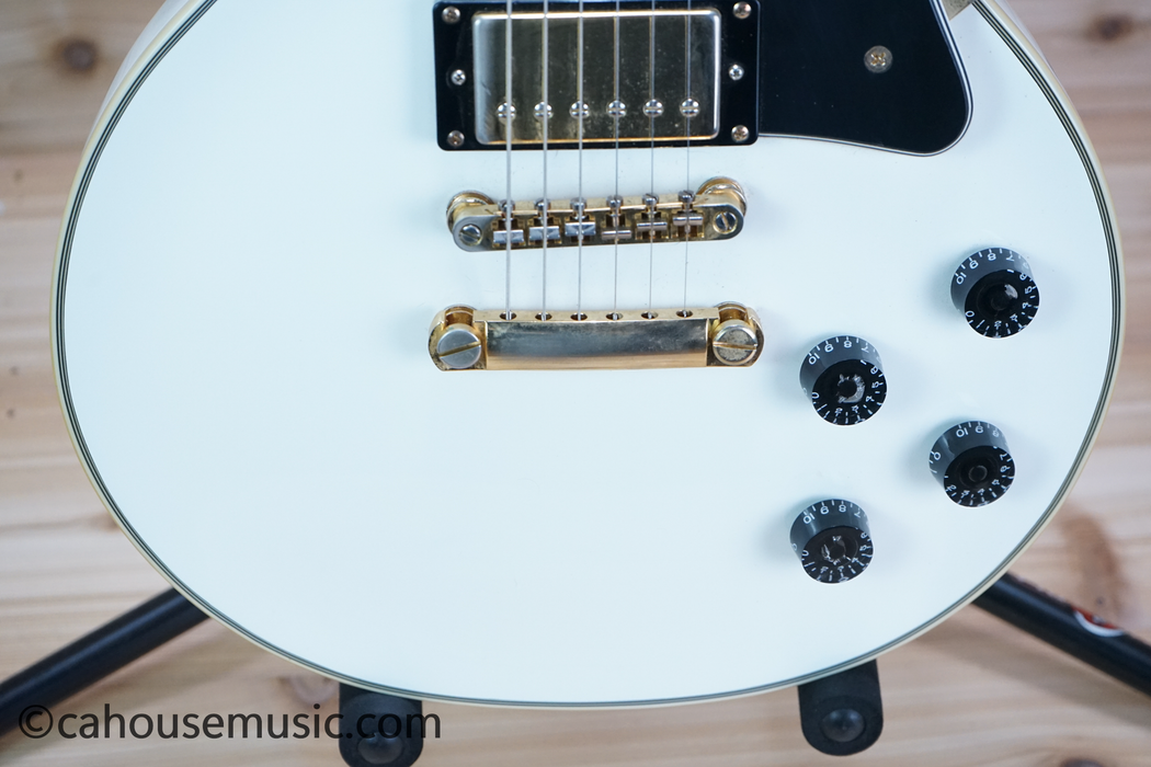 Epiphone Les Paul Custom Pro Alpine White Electric Guitar Used