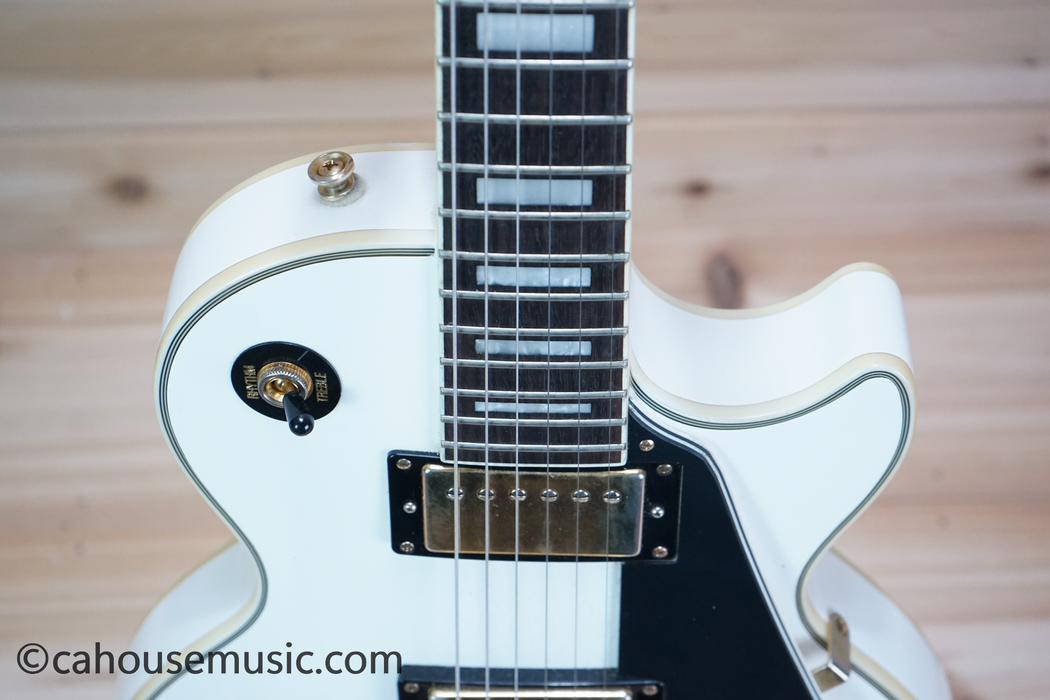 Epiphone Les Paul Custom Pro Alpine White Electric Guitar Used