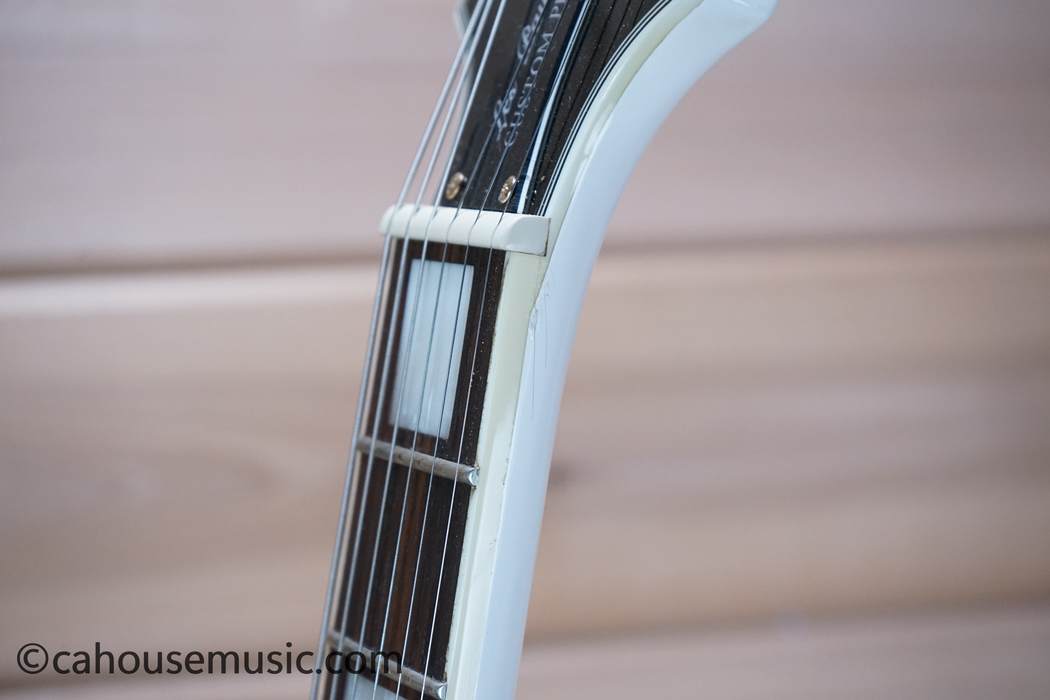 Epiphone Les Paul Custom Pro Alpine White Electric Guitar Used