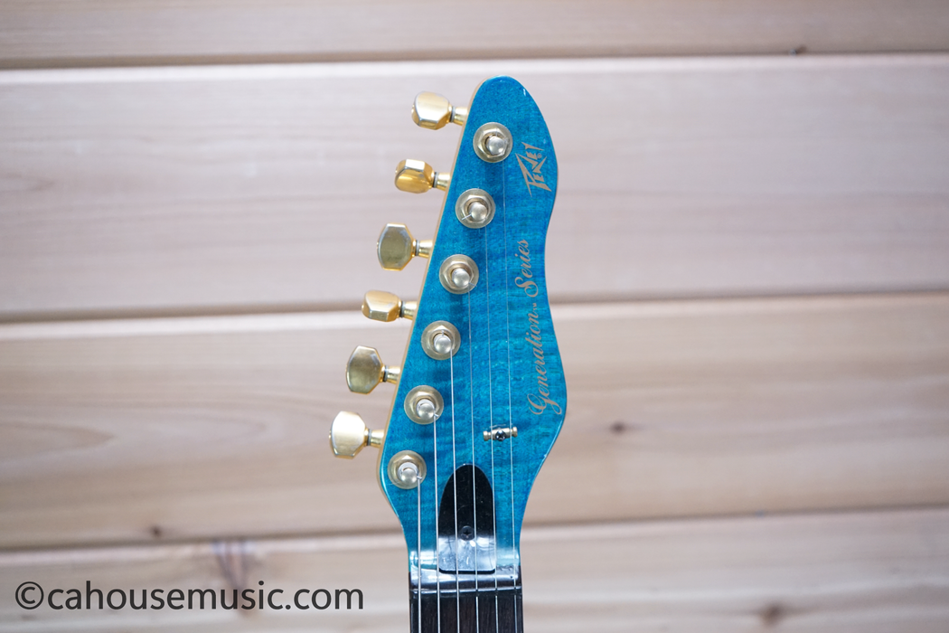Peavey Generation Series Trans Blue Flame Electric Guitar Used