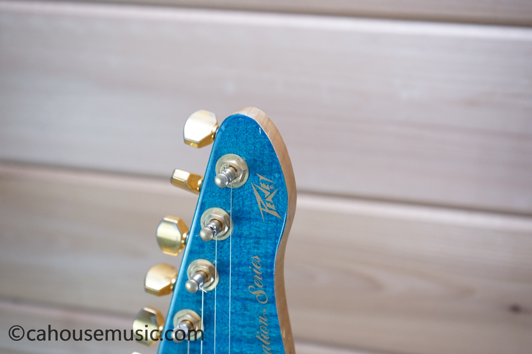 Peavey Generation Series Trans Blue Flame Electric Guitar Used