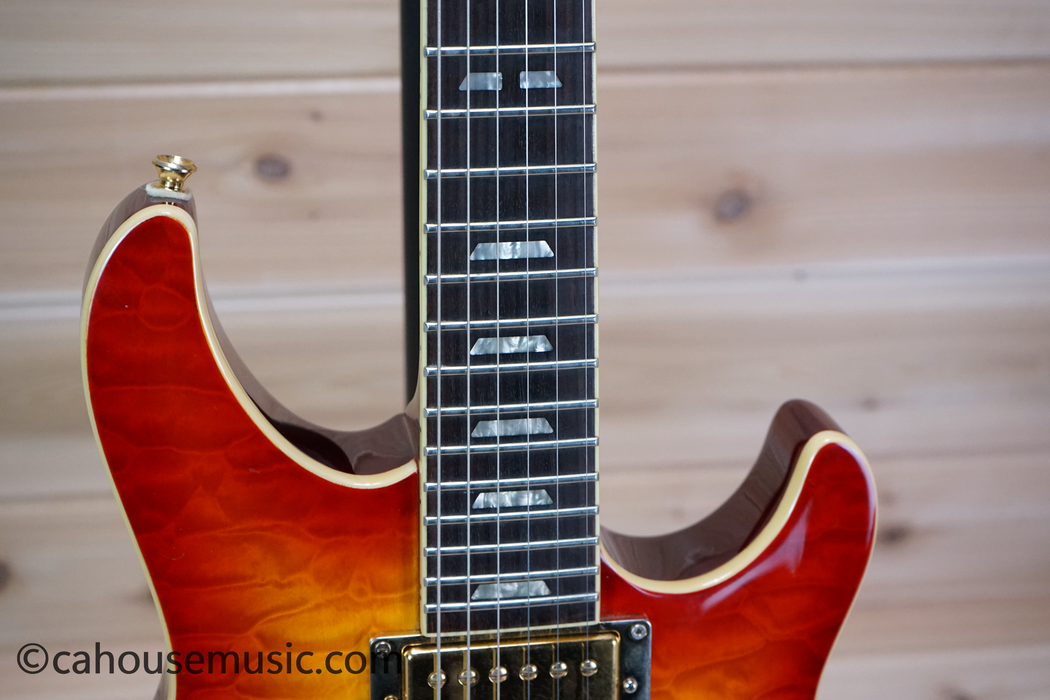 Peavey HP Signature Series EXP Quilted Top Electric Guitar Cherry Sunburst Used