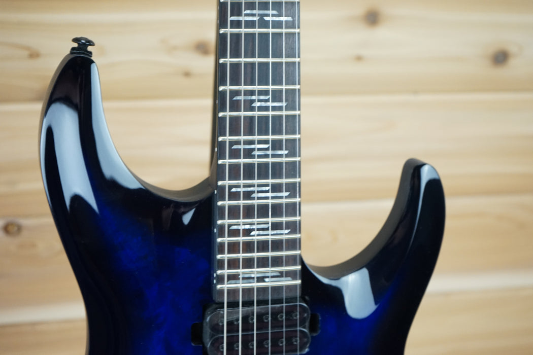 Schecter Omen Elite-6 See-Thru Blue Burst Solid Body Electric Guitar B-Stock