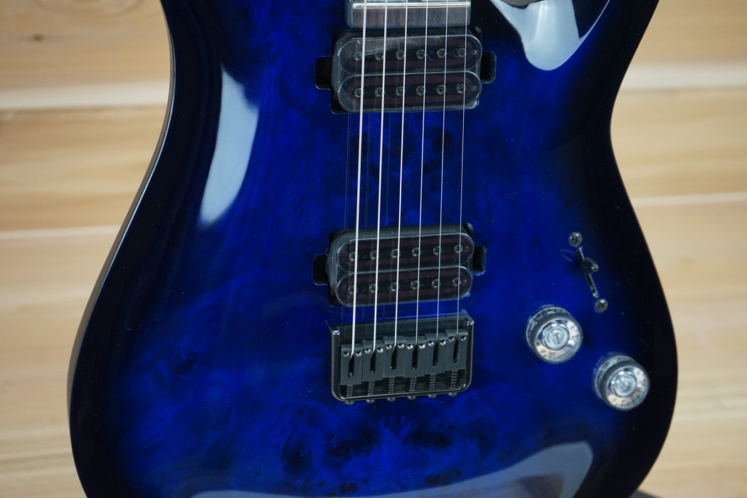 Schecter Omen Elite-6 See-Thru Blue Burst Solid Body Electric Guitar B-Stock