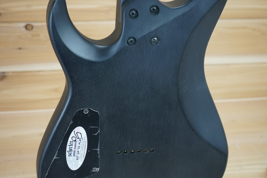 Schecter Omen Elite-6 See-Thru Blue Burst Solid Body Electric Guitar B-Stock