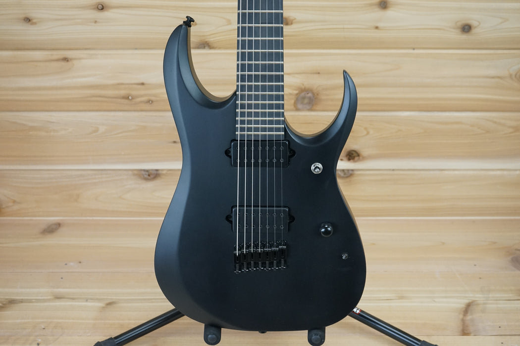 Ibanez Iron Label RGDRB71 7-String Electric Guitar Black Flat B-Stock