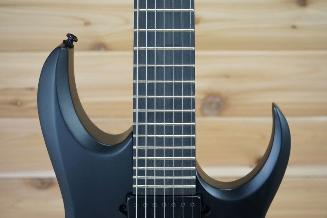 Ibanez Iron Label RGDRB71 7-String Electric Guitar Black Flat B-Stock
