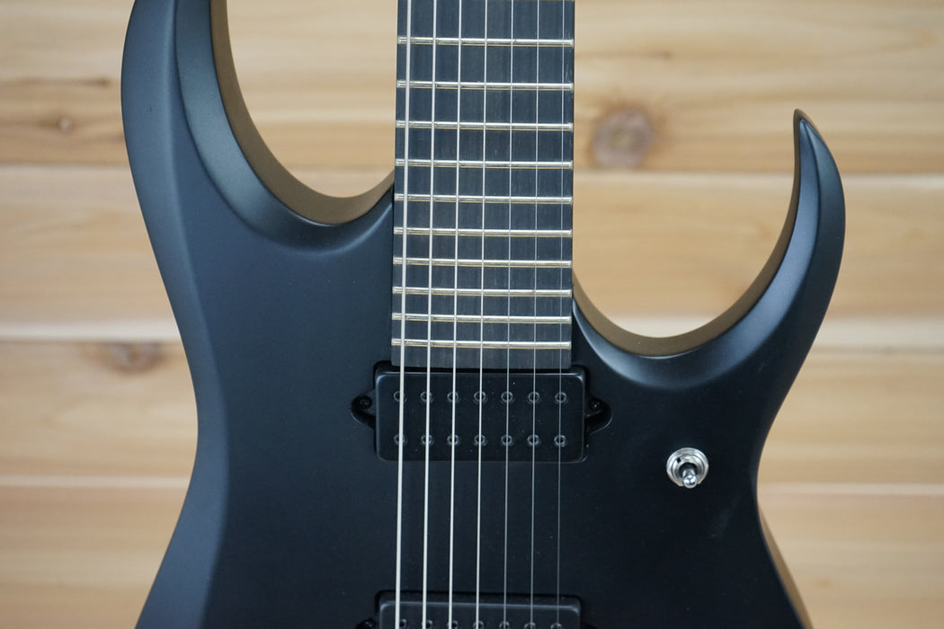 Ibanez Iron Label RGDRB71 7-String Electric Guitar Black Flat B-Stock