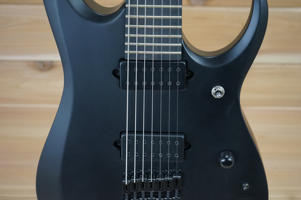 Ibanez Iron Label RGDRB71 7-String Electric Guitar Black Flat B-Stock