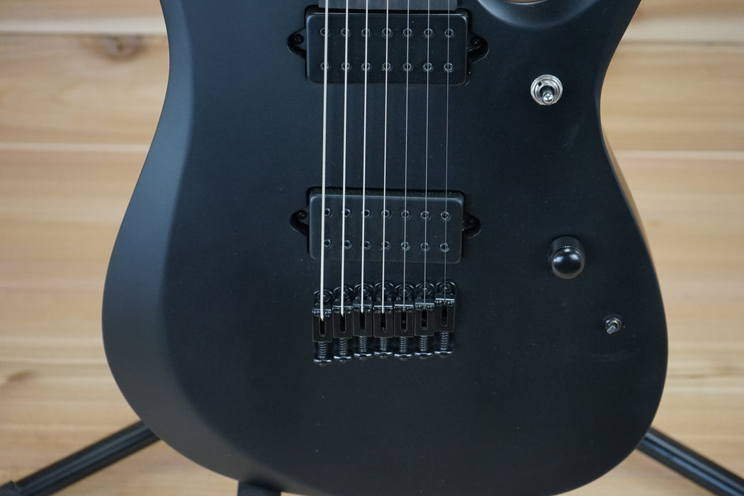 Ibanez Iron Label RGDRB71 7-String Electric Guitar Black Flat B-Stock