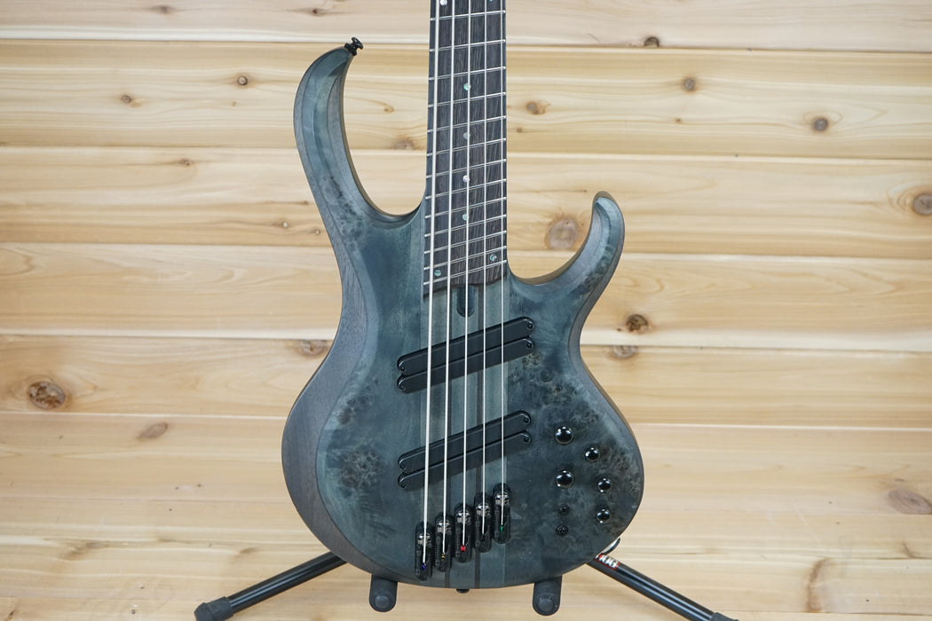Ibanez BTB805MS 5-String Bass Guitar Transparent Gray Flat B-Stock