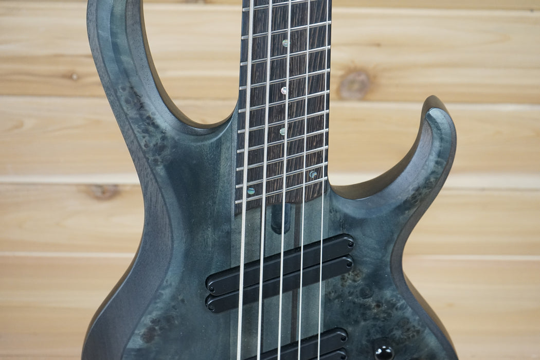 Ibanez BTB805MS 5-String Bass Guitar Transparent Gray Flat B-Stock