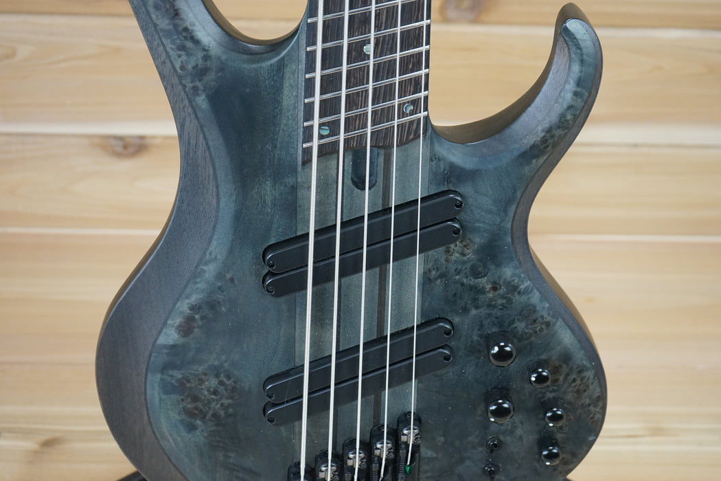 Ibanez BTB805MS 5-String Bass Guitar Transparent Gray Flat B-Stock