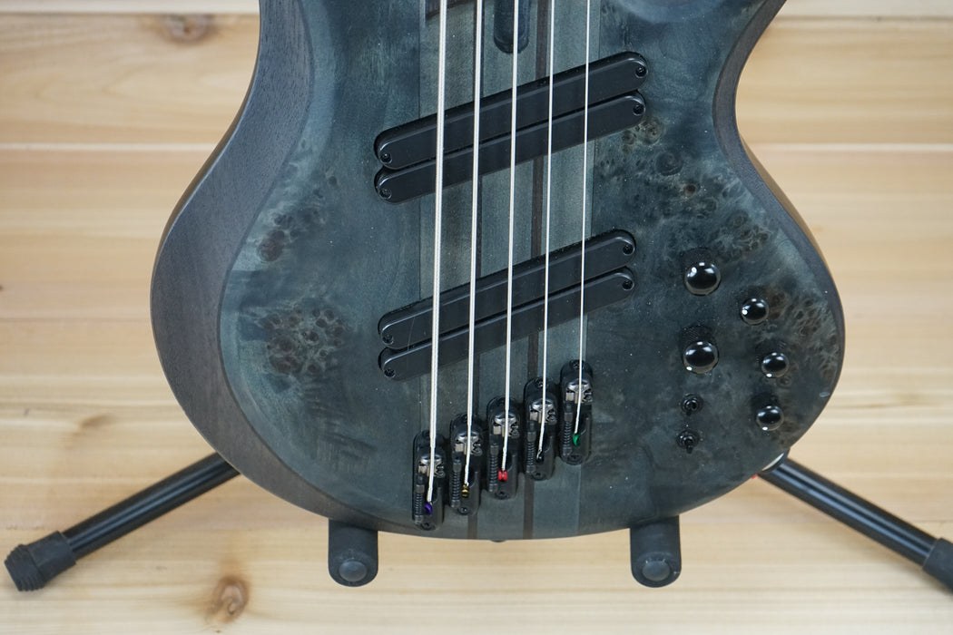 Ibanez BTB805MS 5-String Bass Guitar Transparent Gray Flat B-Stock