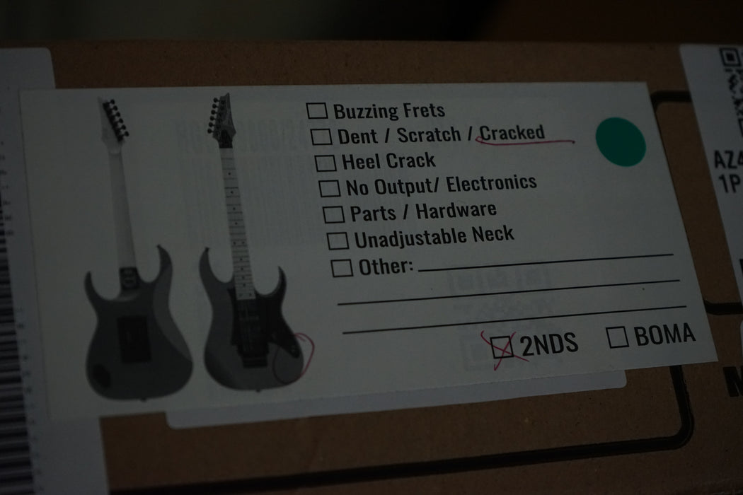 Ibanez AZ Iron Label AZ41B1BKF Solid Body Electric Guitar Black Flat B-Stock