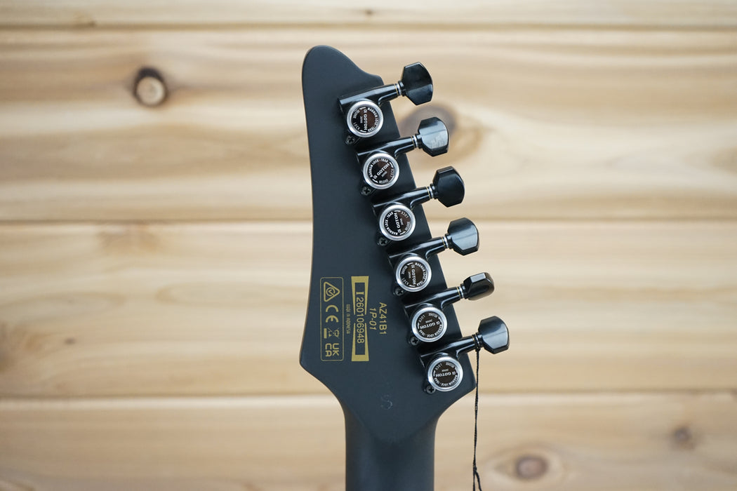 Ibanez AZ Iron Label AZ41B1BKF Solid Body Electric Guitar Black Flat B-Stock