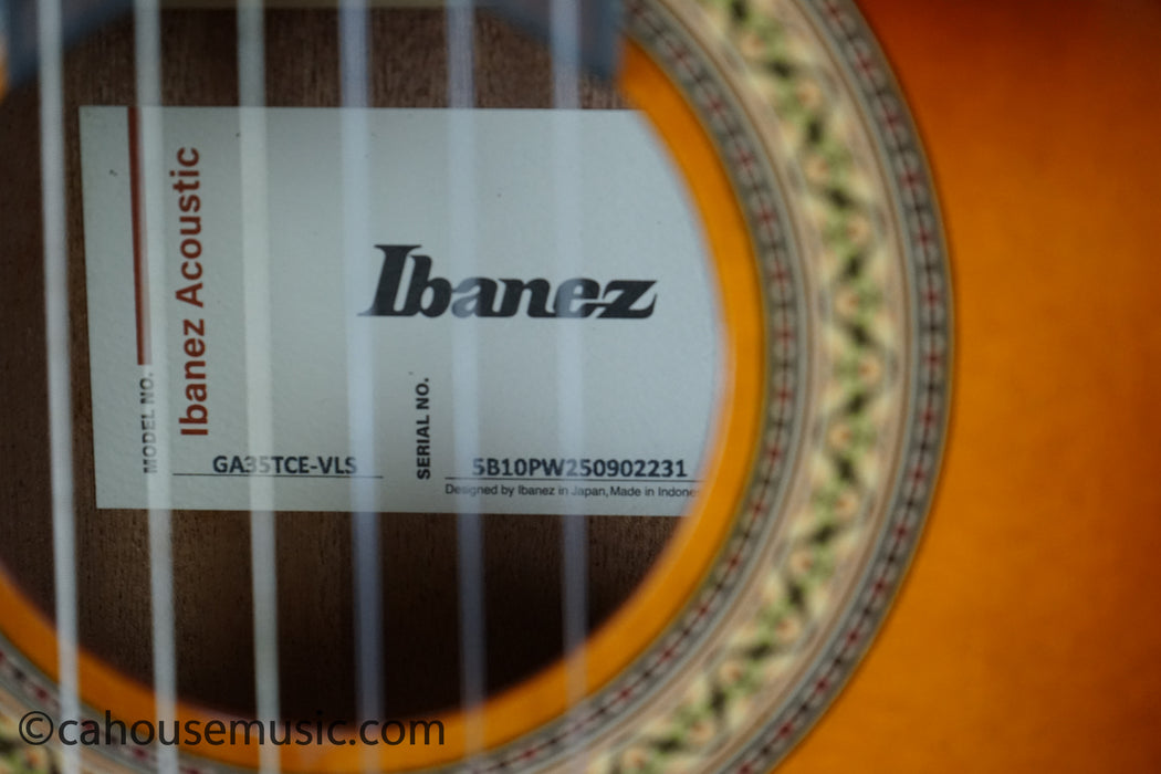 Ibanez GA35TCE Thinline Cutaway Classical-Electric Guitar Violin Sunburst B-Stock