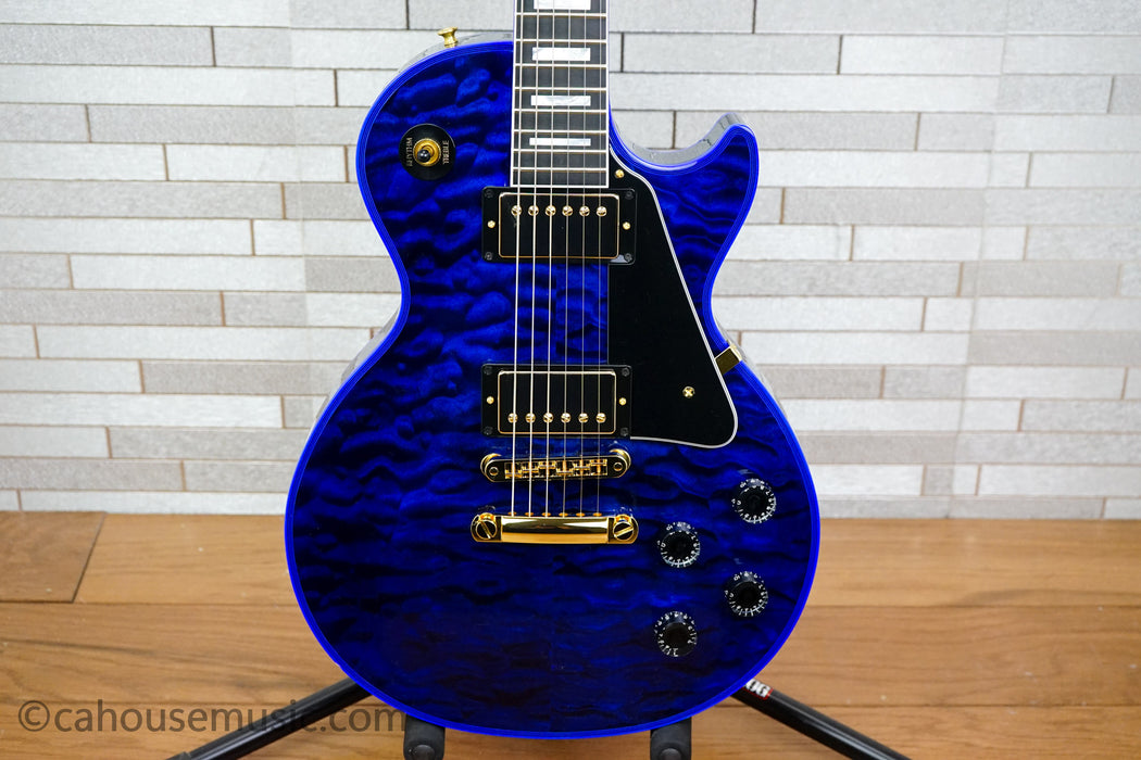 Gibson Custom Shop Special Order Les Paul Custom Figured 7A Quilt Top - Blue Widow