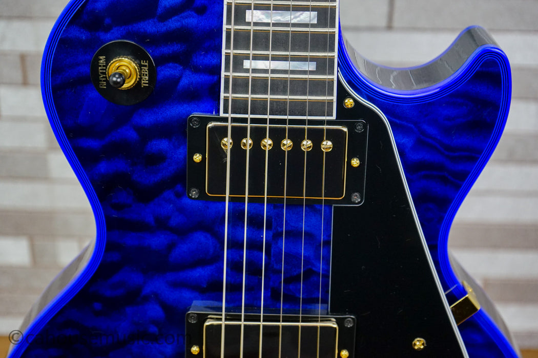 Gibson Custom Shop Special Order Les Paul Custom Figured 7A Quilt Top - Blue Widow