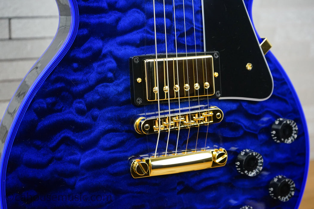 Gibson Custom Shop Special Order Les Paul Custom Figured 7A Quilt Top - Blue Widow