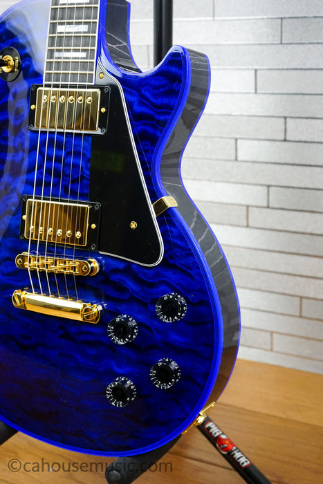 Gibson Custom Shop Special Order Les Paul Custom Figured 7A Quilt Top - Blue Widow