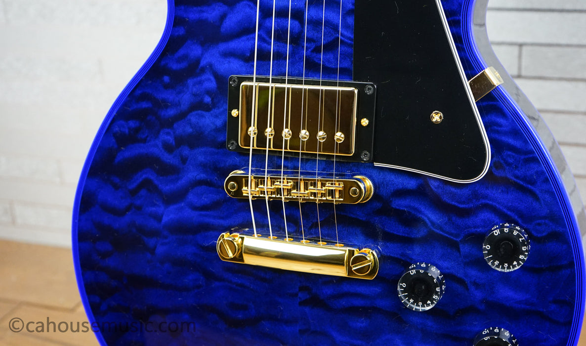 Gibson Custom Shop Special Order Les Paul Custom Figured 7A Quilt Top - Blue Widow