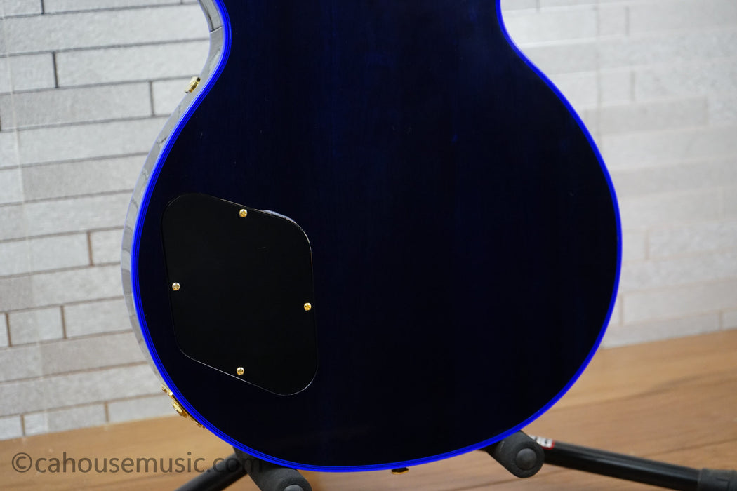 Gibson Custom Shop Special Order Les Paul Custom Figured 7A Quilt Top - Blue Widow