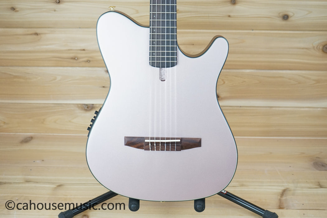 Ibanez FRH10NRGF Thinline Nylon Acoustic-Electric Guitar Rose Gold Metallic Flat B-Stock