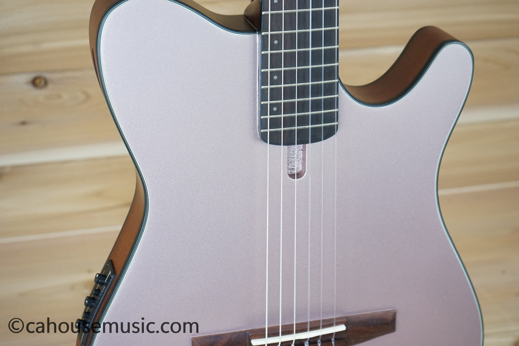 Ibanez FRH10NRGF Thinline Nylon Acoustic-Electric Guitar Rose Gold Metallic Flat B-Stock