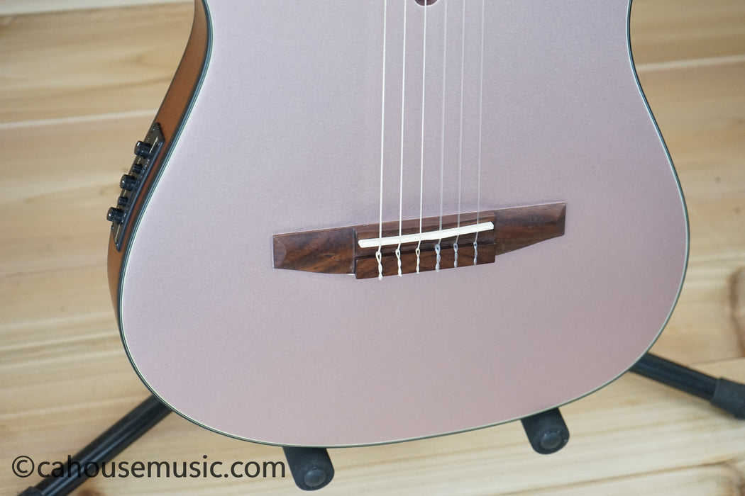 Ibanez FRH10NRGF Thinline Nylon Acoustic-Electric Guitar Rose Gold Metallic Flat B-Stock