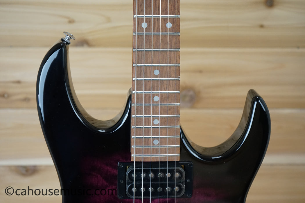 Ibanez Gio GRX70QA Solid Body Electric Guitar Transparent Violet Sunburst B-Stock