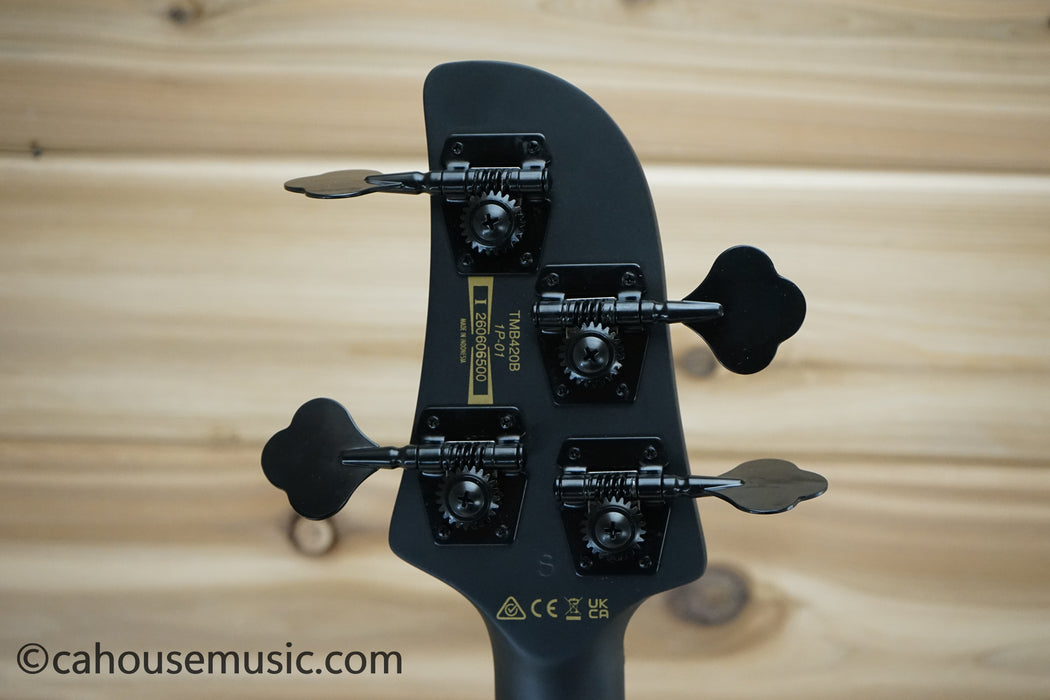 Ibanez Talman TMB420BBKF PJ Bass Guitar Black Flat B-Stock