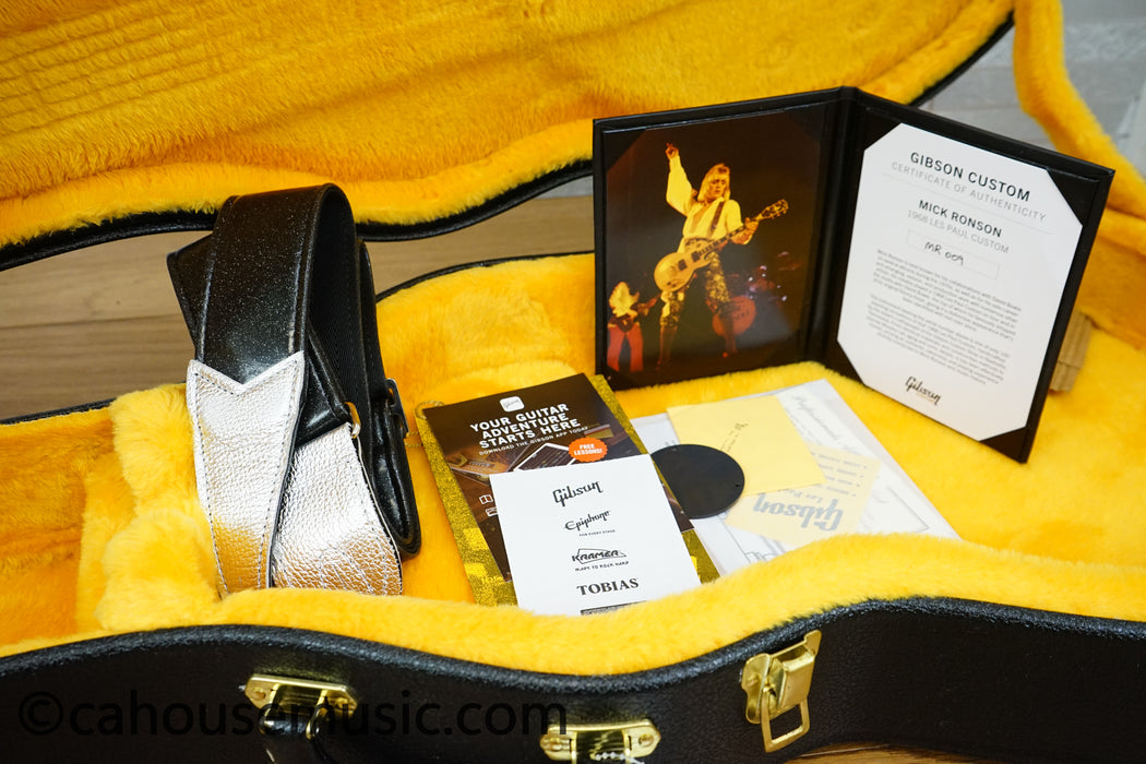 Gibson 68' Les Paul Custom Mick Ronson Signature Electric Guitar - Antique Natural