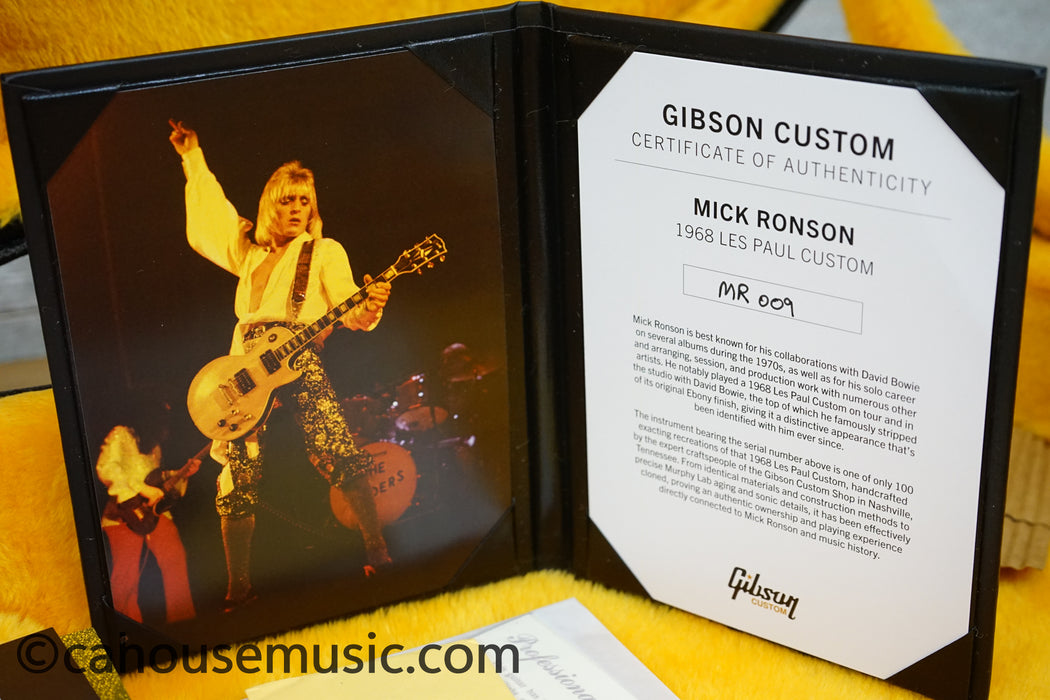Gibson 68' Les Paul Custom Mick Ronson Signature Electric Guitar - Antique Natural