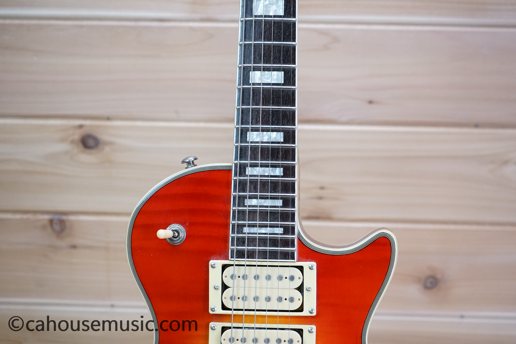 Firefly FFSPS 3-Pickup Les Paul Style Electric Guitar Sunburst Used