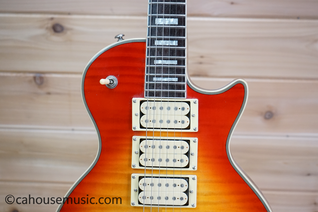 Firefly FFSPS 3-Pickup Les Paul Style Electric Guitar Sunburst Used