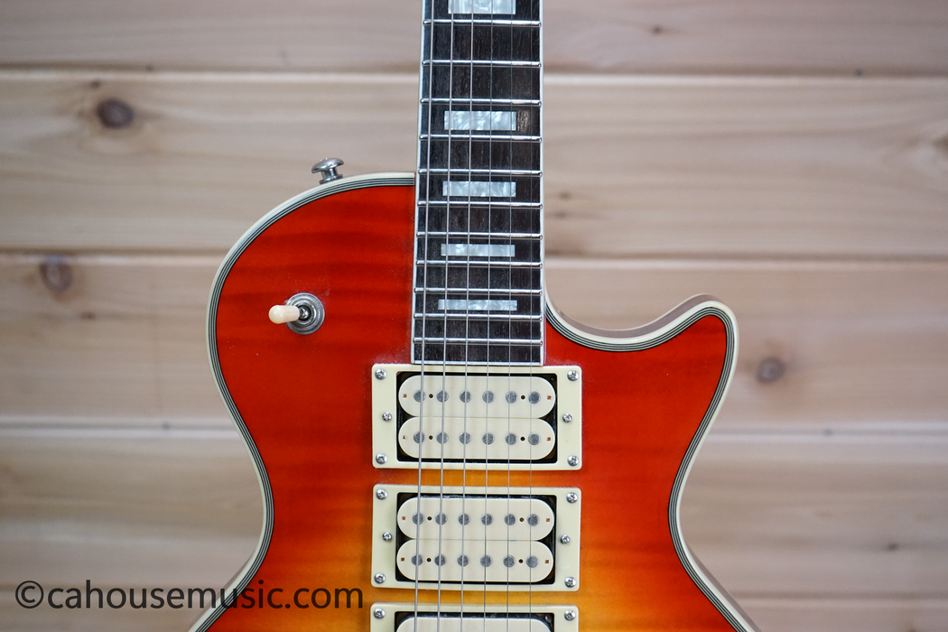 Firefly FFSPS 3-Pickup Les Paul Style Electric Guitar Sunburst Used
