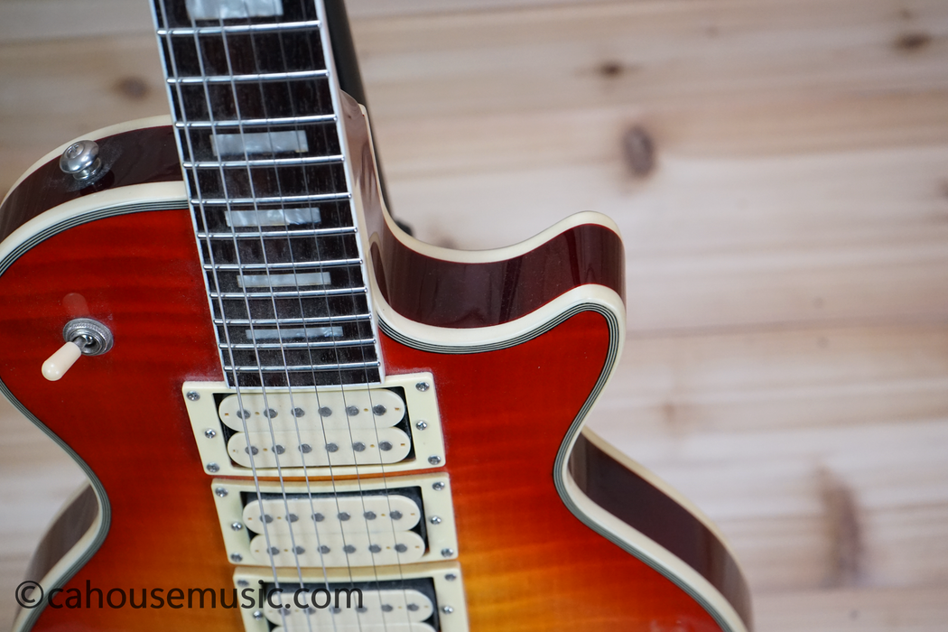 Firefly FFSPS 3-Pickup Les Paul Style Electric Guitar Sunburst Used